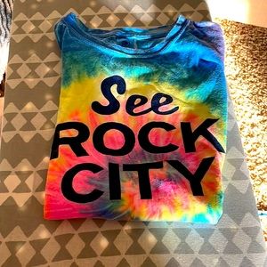 Rainbow tie dye shirt size youth medium